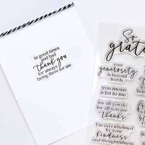 Inside Out Gratitude Sentiments Stamp Set