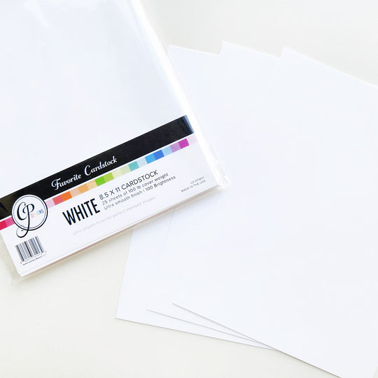 Favorite Cardstock: White 8.5" x 11"