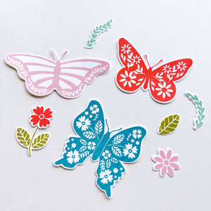 Flourished Butterflies Stamp Set