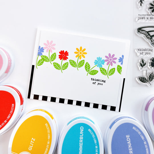 Flourished Butterflies Stamp Set