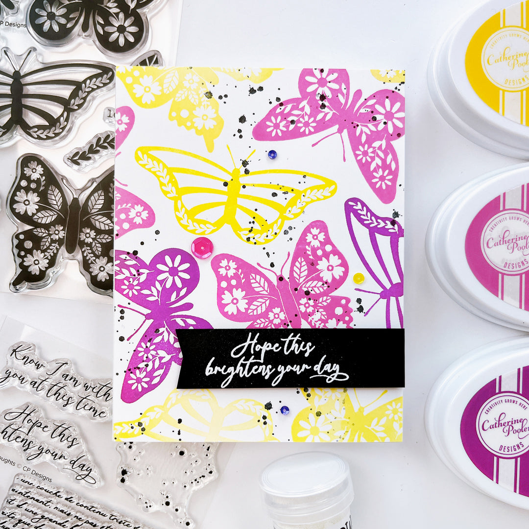 Flourished Butterflies Stamp Set