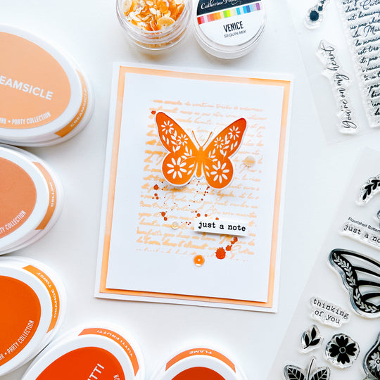 Flourished Butterflies Stamp Set