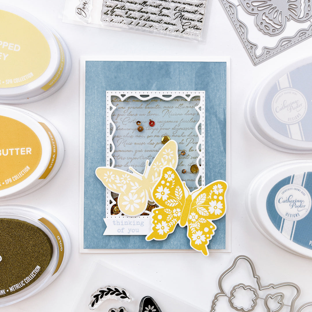 Flourished Butterflies Stamp Set