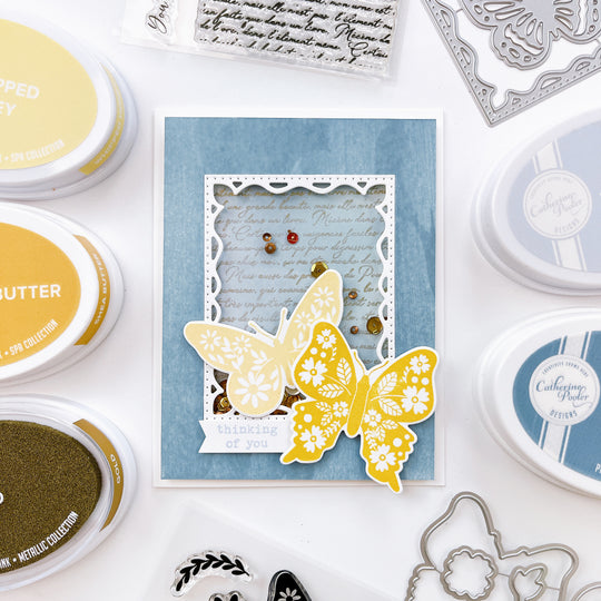 Flourished Butterflies Stamp Set