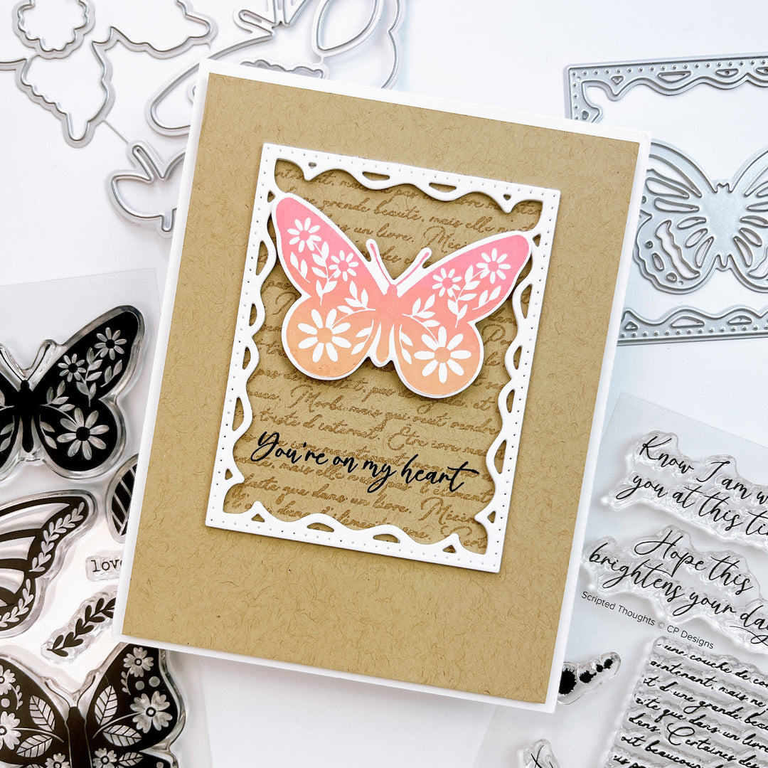 Flourished Butterflies Stamp Set