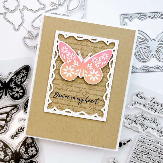 Flourished Butterflies Stamp Set