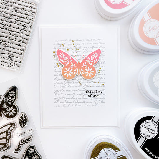 Flourished Butterflies Stamp Set