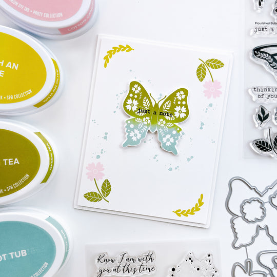 Flourished Butterflies Stamp Set