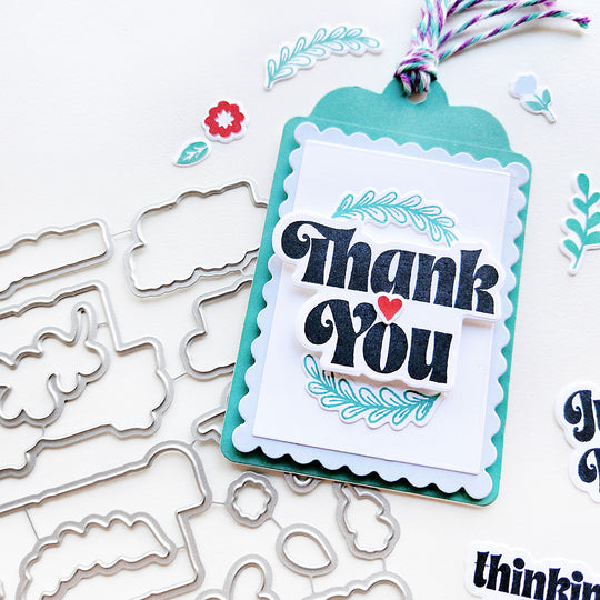 Flourishes & Sentiments Stamp Set