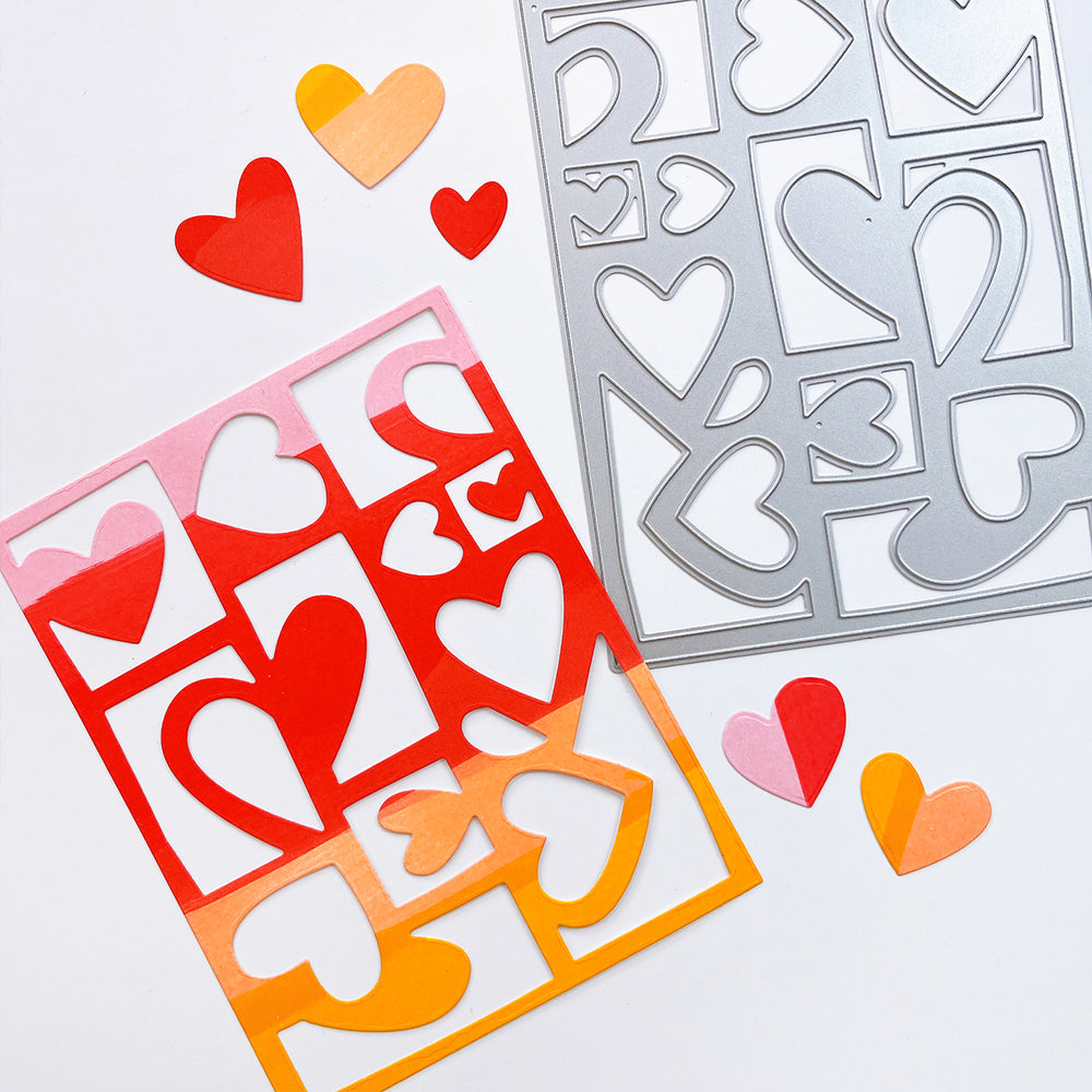 Fold-n-Cut Hearts Cover Plate Die