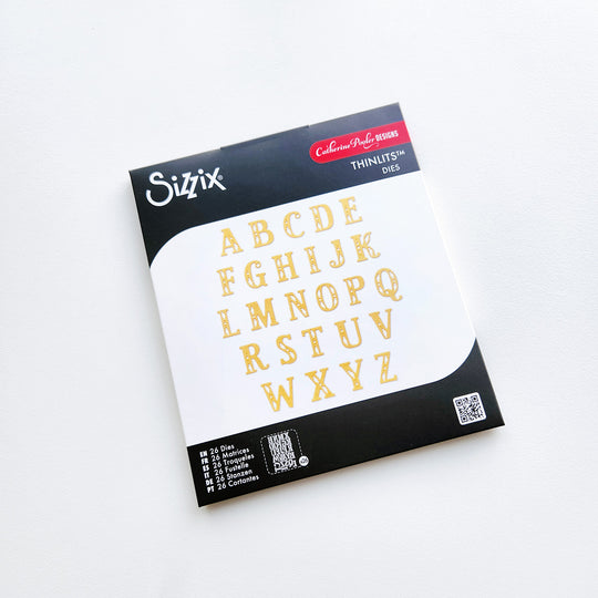 Folk Alphabet Thinlits Dies