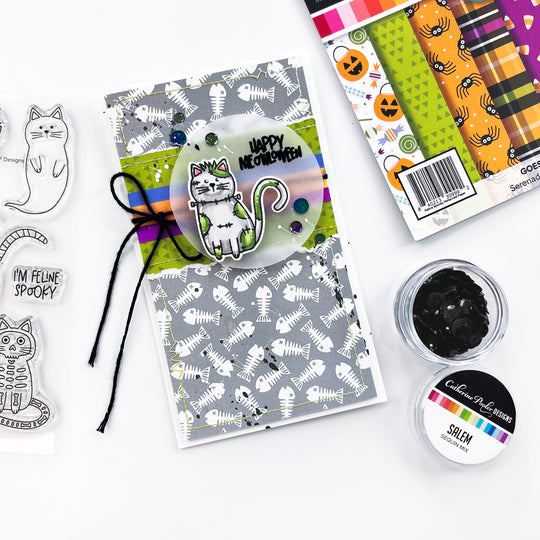 Feline Spooky Patterned Paper