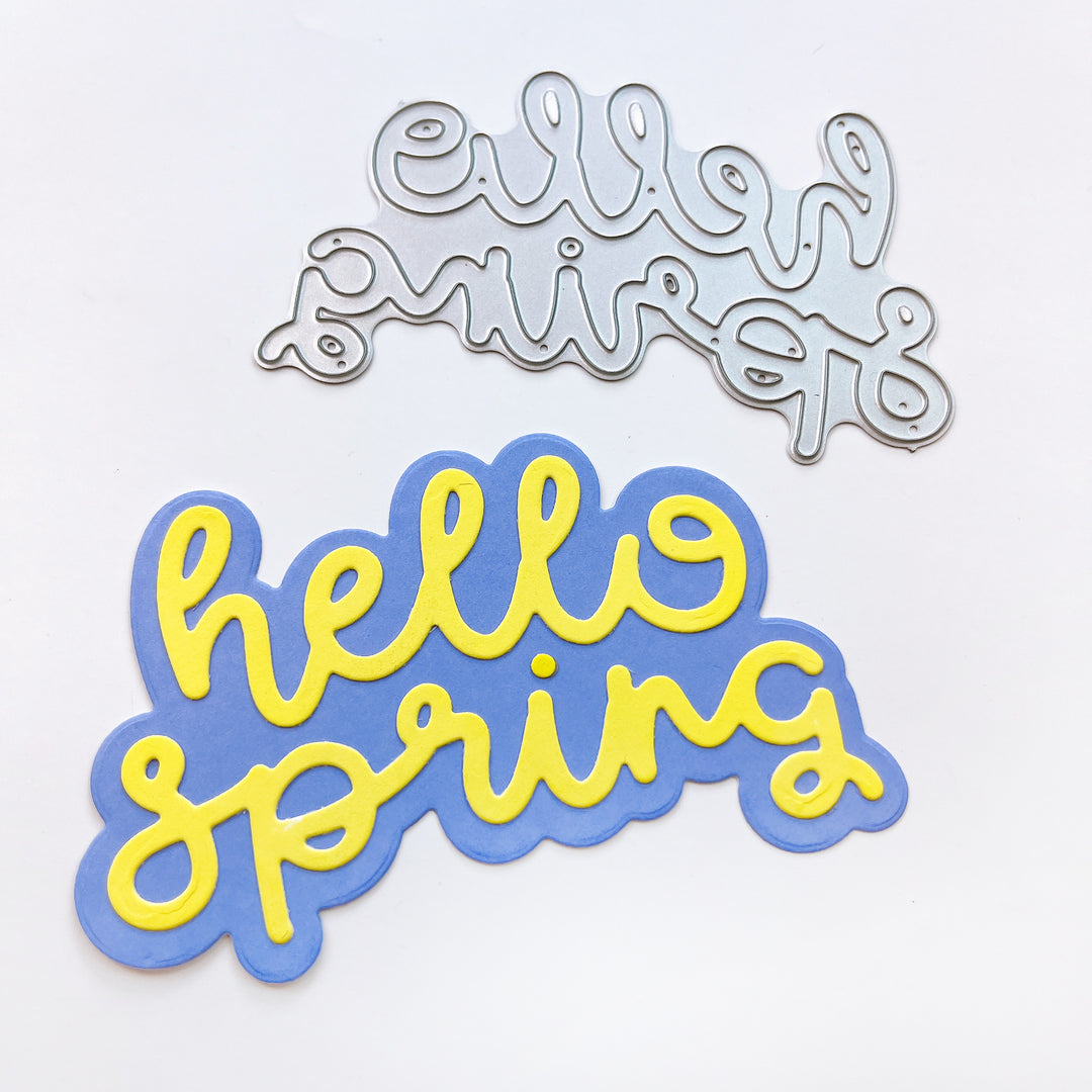 Spring Word Insert Hello Spring Layered Word Dies – Catherine Pooler Designs
