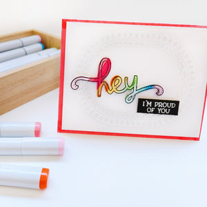 Hey, Hey, Hey Sentiments Stamp Set