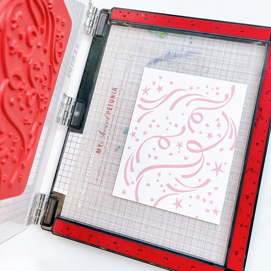 Hooray for Confetti Background Stamp