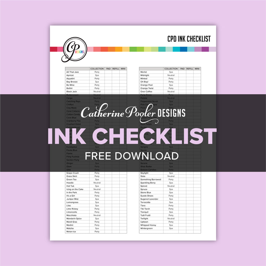Printer Ink Checklist Ink – Catherine Pooler Designs