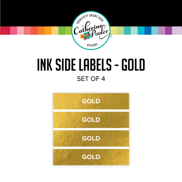 Gold Metallic Pigment Ink Pad Side Labels
