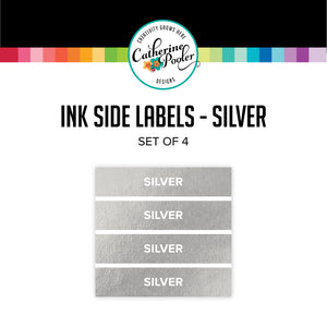 Silver Metallic Pigment Ink Pad Side Labels