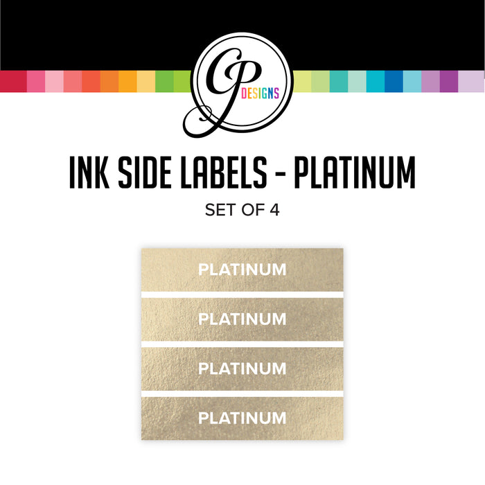 Platinum Metallic Pigment Ink Pad Side Labels