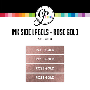 Rose Gold Metallic Pigment Ink Pad Side Labels