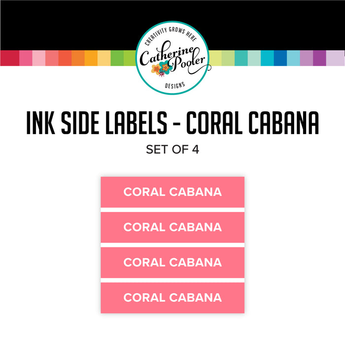 Coral Cabana Ink Pad Side Labels