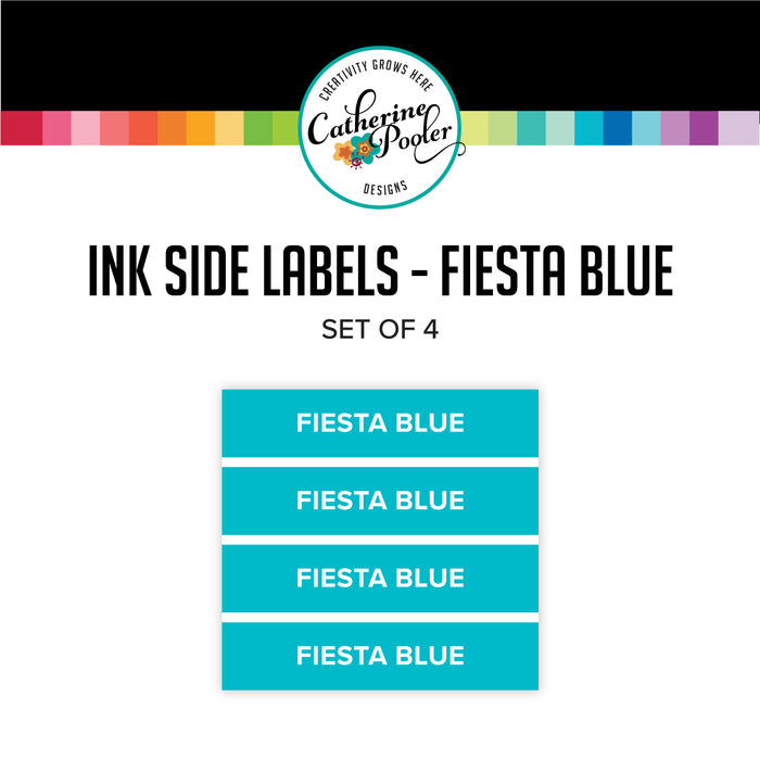 Fiesta Blue Ink Pad Side Labels