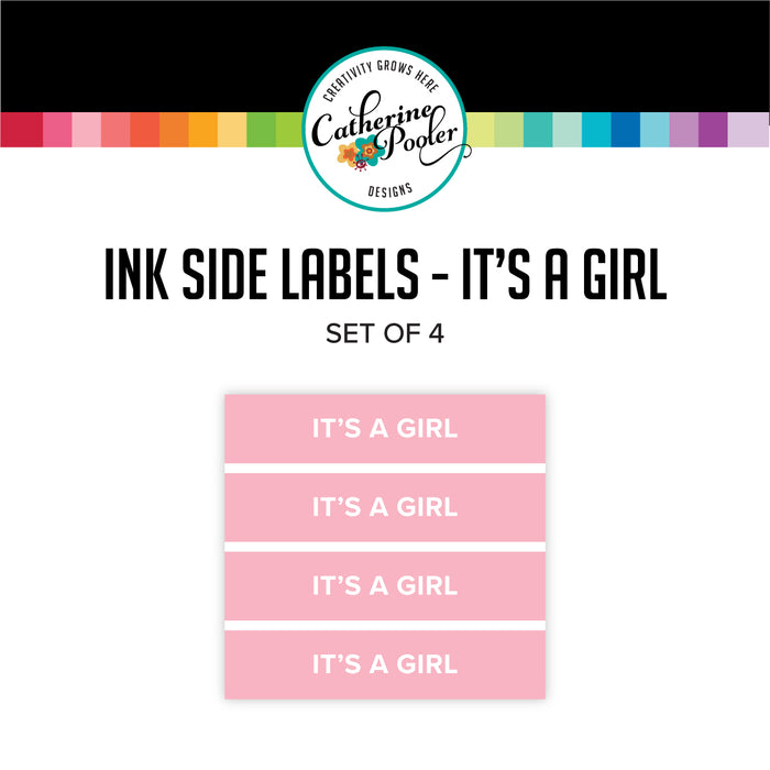 It's a Girl Ink Pad Side Labels