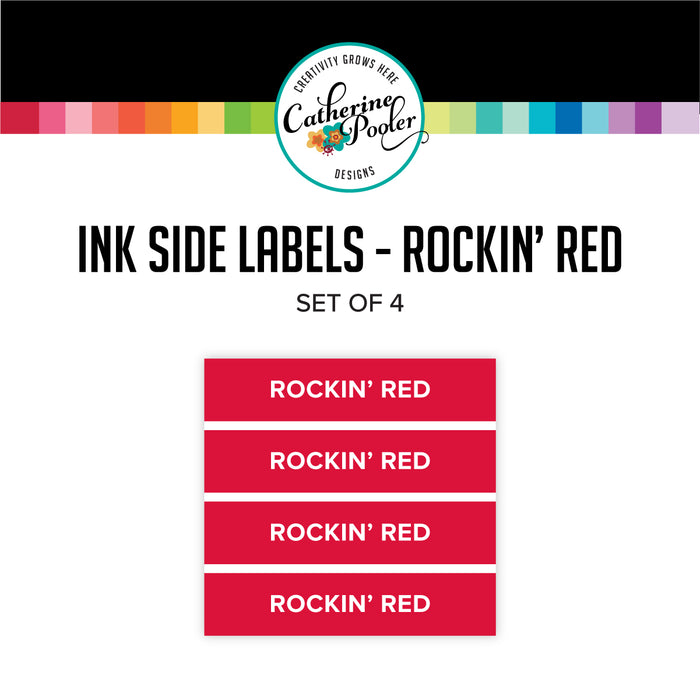 Rockin' Red Ink Pad Side Labels