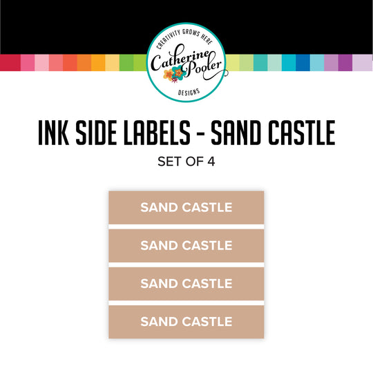 Sandy Print Label Sand Castle Ink Pad Side Labels β Catherine Pooler Designs