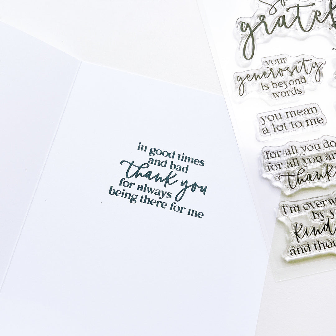 Inside Out Gratitude Sentiments Stamp Set