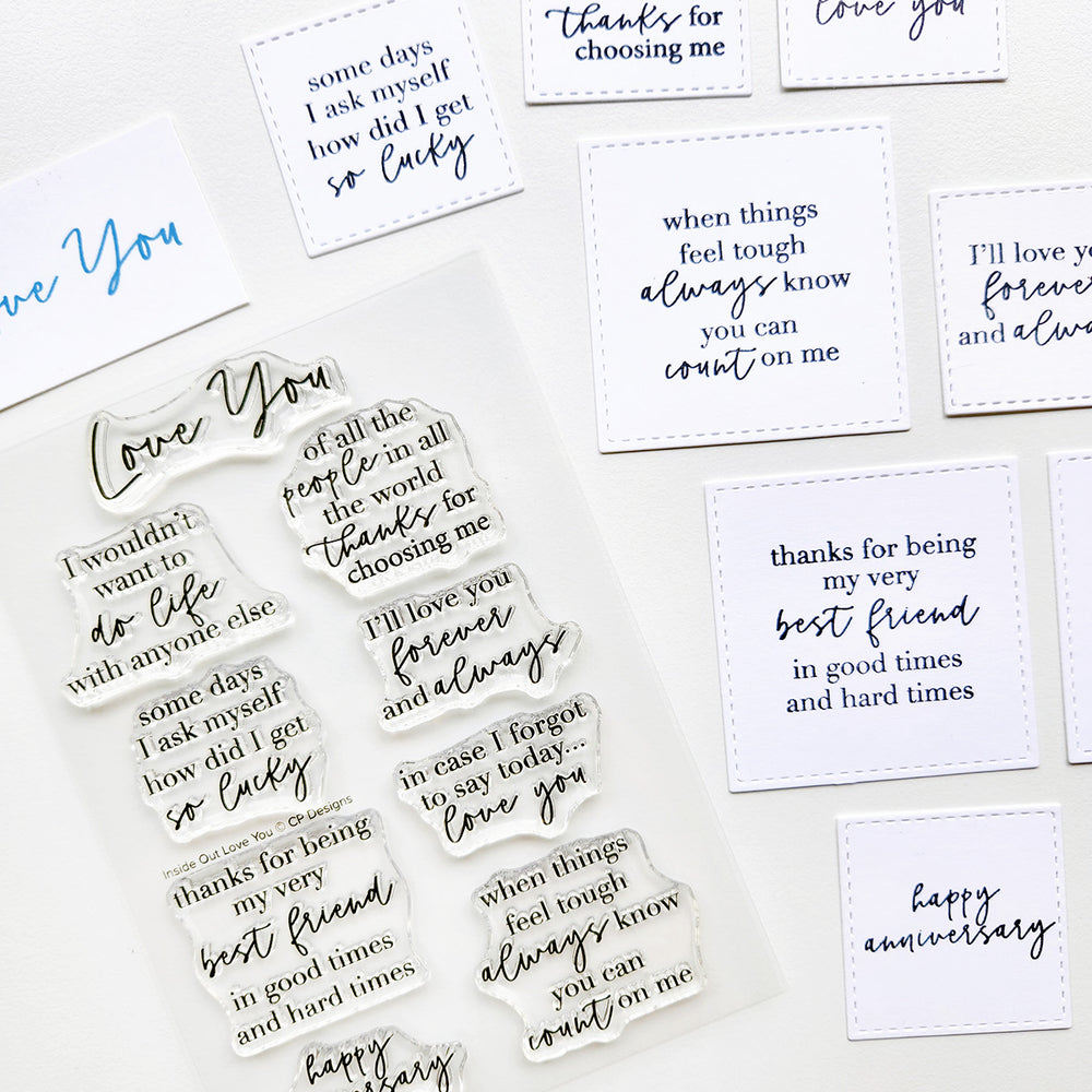 Inside Out Love You Stamp Set