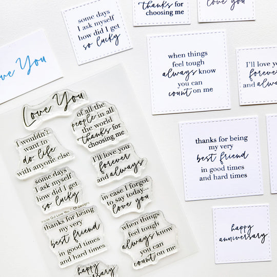 Inside Out Love You Stamp Set
