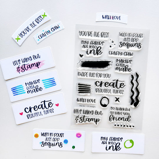 Into Ink Sentiments Stamp Set
