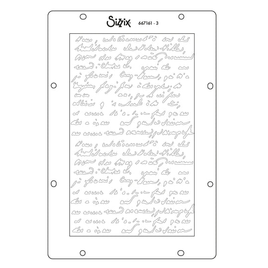 Words and Numbers Stencils by Sizzix