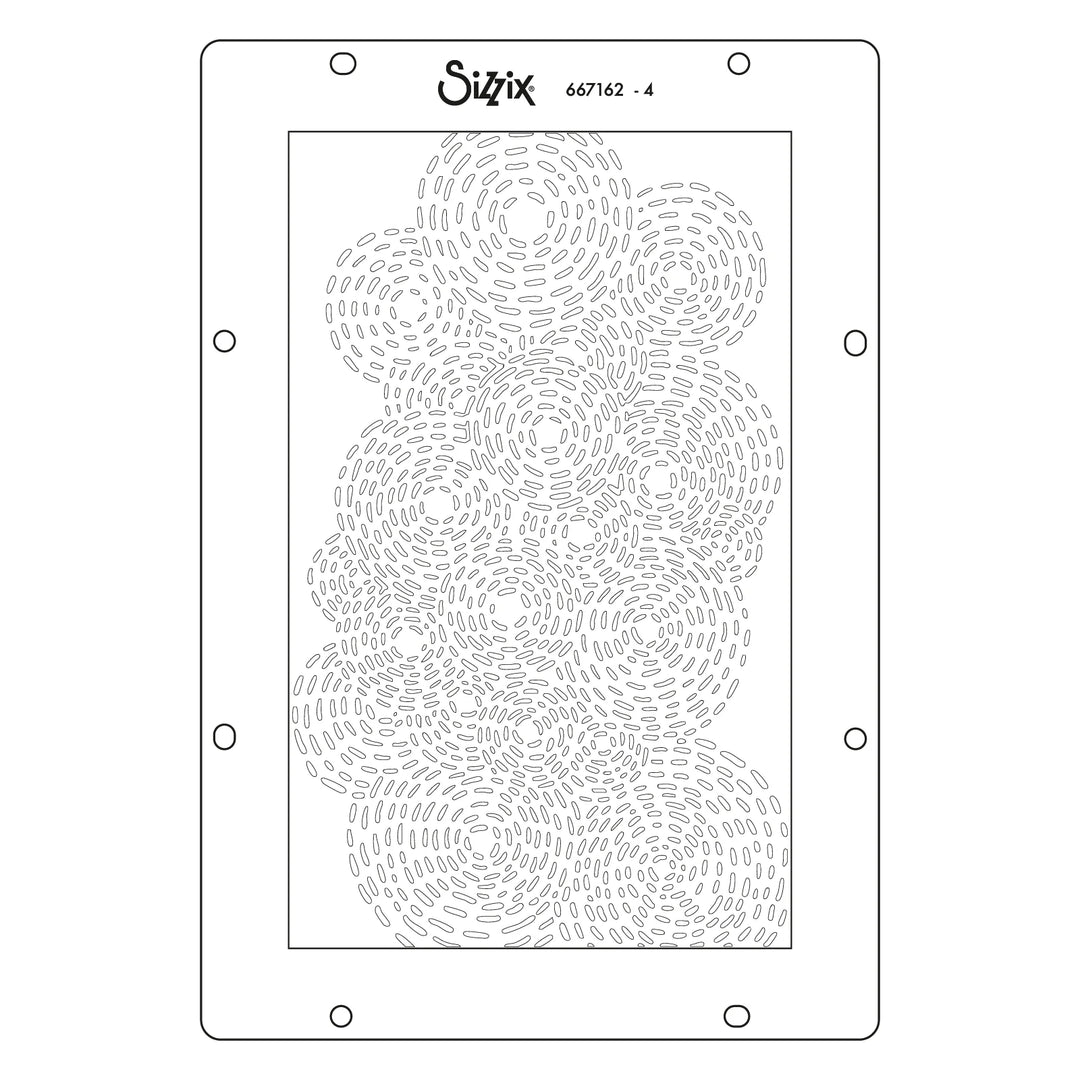 Stitched Florals Stencils by Sizzix