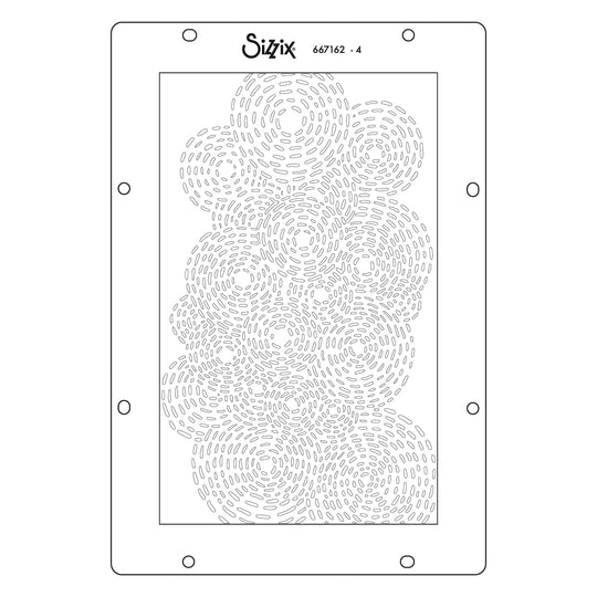 Stitched Florals Stencils by Sizzix