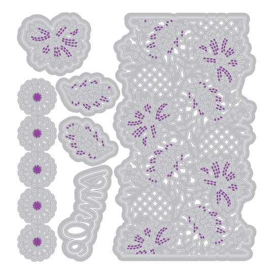 Lovely Lace Thinlits Dies by Sizzix