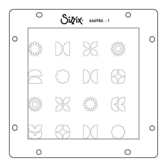 Retro Vibe Rotating Stencil by Sizzix