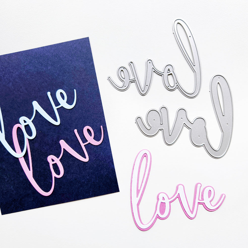 Layered Love Word Die
