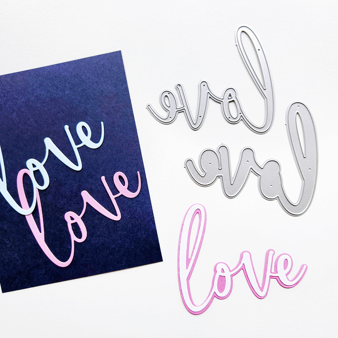 Layered Love Word Die
