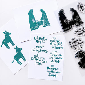 Hand Stamped Cards featuring the Come Let Us Adore Him  stamp set