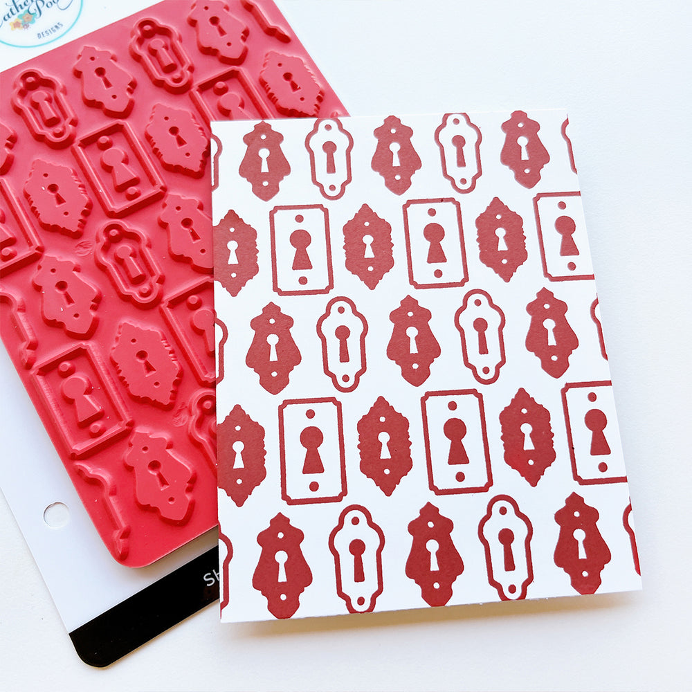 Simple Lock Stamp Lots of Locks Background Stamp by Catherine Pooler Designs