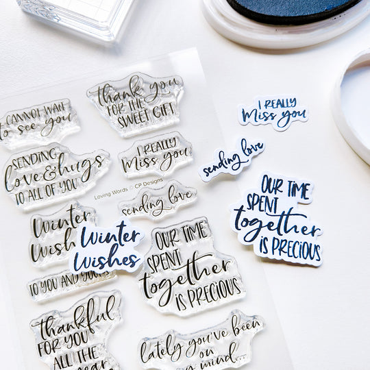 Loving Words Sentiments Stamp Set