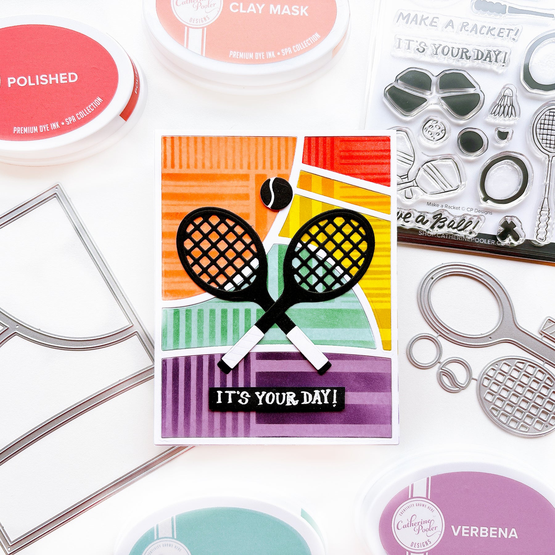Paper Make Mini Racket Make a Racket Stamp Set – Catherine Pooler Designs