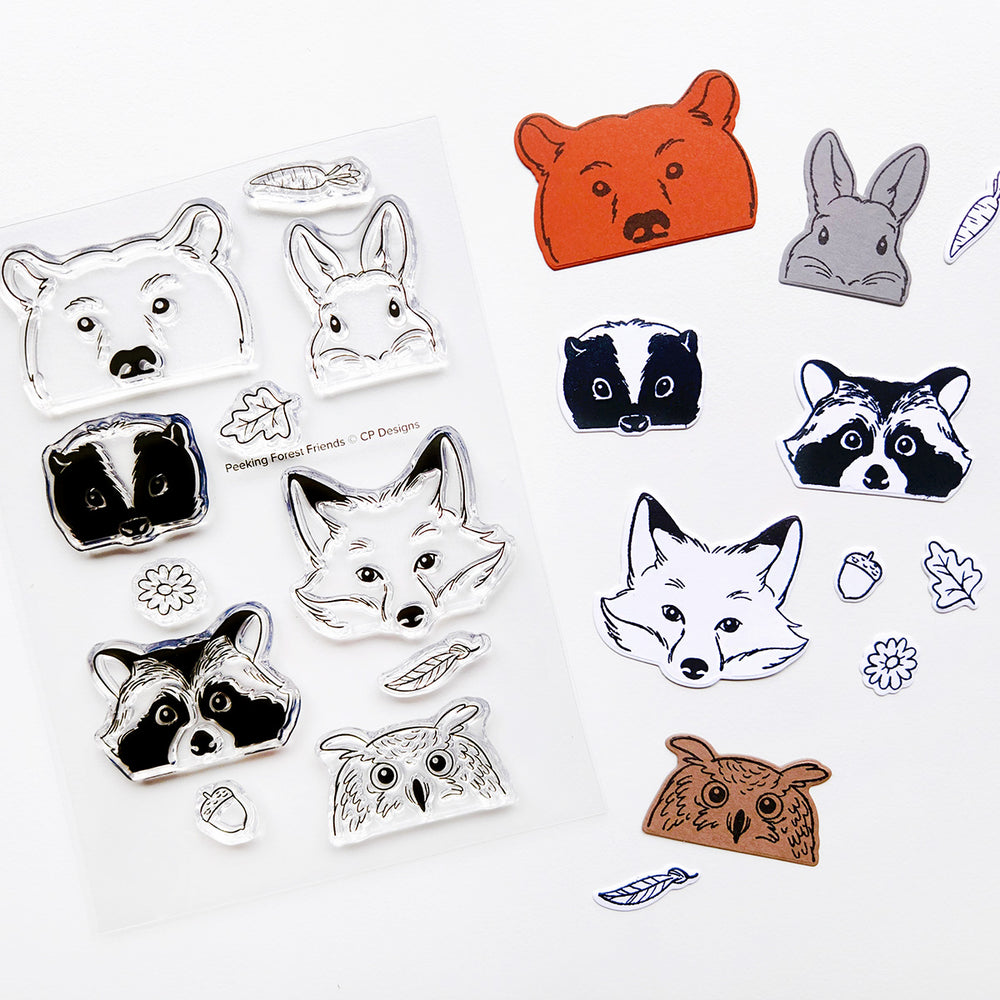 Peeking Forest Friends Stamp Set
