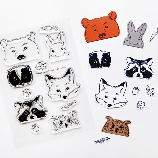 Peeking Forest Friends Stamp Set