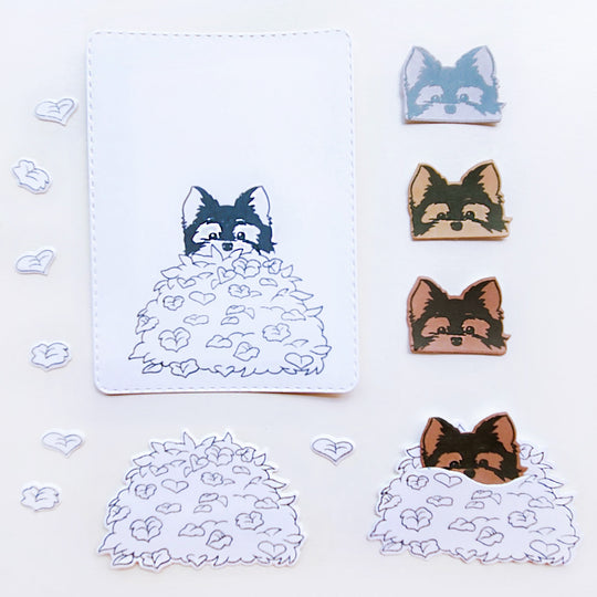 Peeking Yorkie Stamp Set