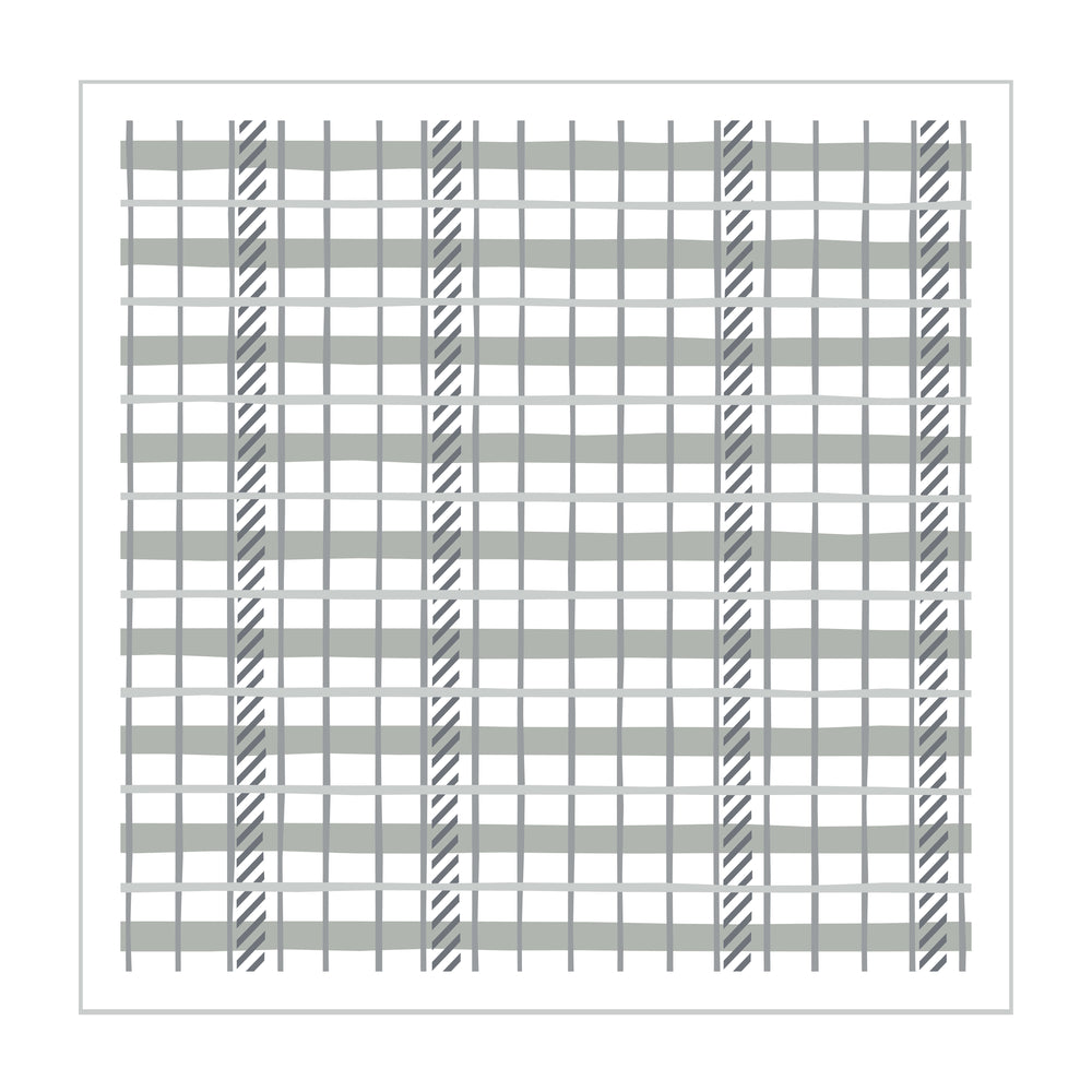 Playful Plaid Layered Stencils