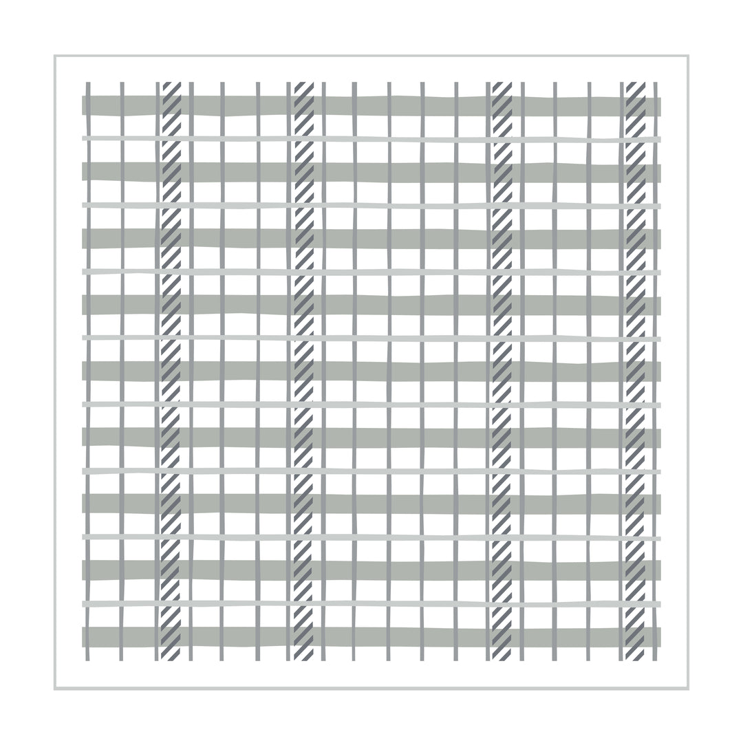 Playful Plaid Layered Stencils