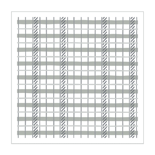 Playful Plaid Layered Stencils